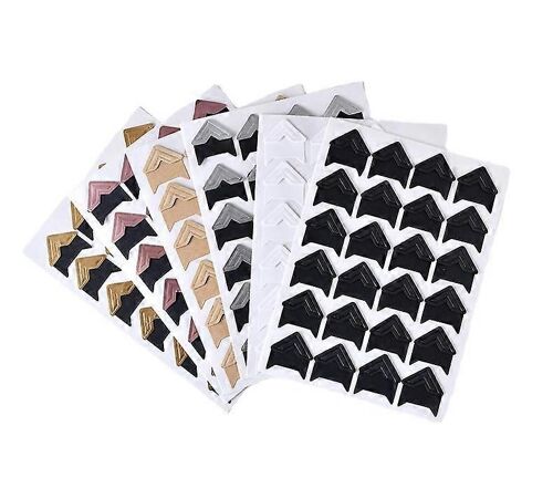 12pcs Photo Transparente Coins Autocollants Pour Album De Bricolage