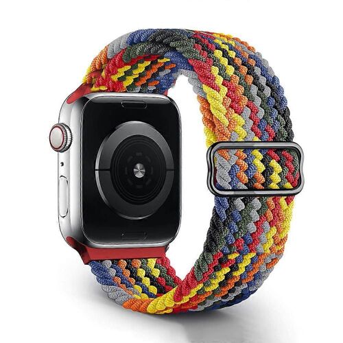 Bracelet Élastique Tressé Pour Apple Watch, Bracelet Sport Extensible Pour Iwatch 38mm-45mm, Compatible Hommes Et Femmes
