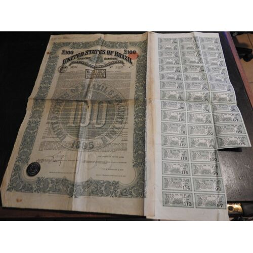 Action United States Of Brazil 100 £ 1895