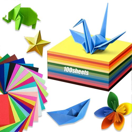 100pcs 20 Couleur Et Économique Ensemble De Papier Origami (14,5 * 14,5 Cm)