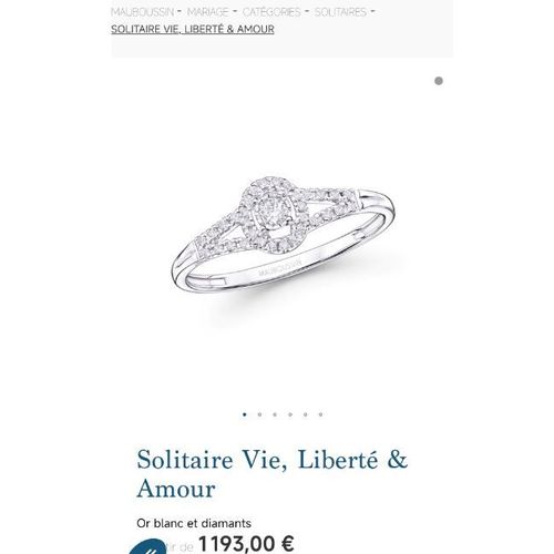 Mauboussin Solitaire Vie, Liberté & Amour