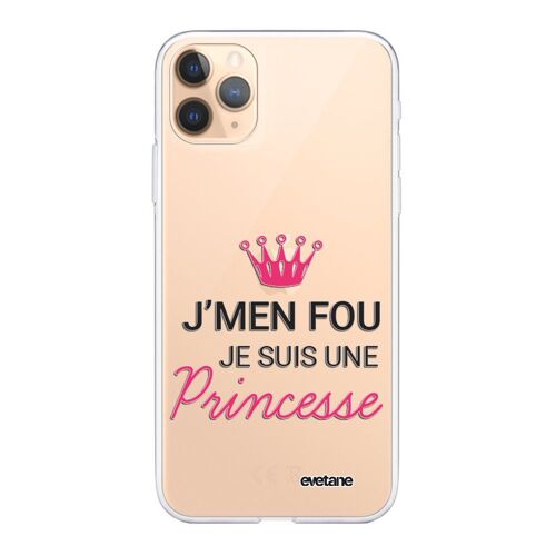 Coque iPhone 11 Pro 360 intégrale transparente Je suis une princesse Tendance Evetane.