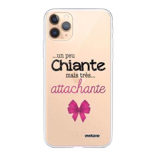 Coque iPhone 11 Pro 360 intégrale transparente Un peu chiante tres attachante Tendance Evetane.