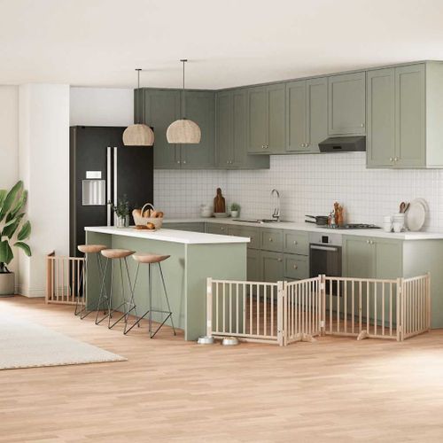 Vidaxl Barrière Pour Chien Porte Pliable 12 Panneaux Bois De Peuplier