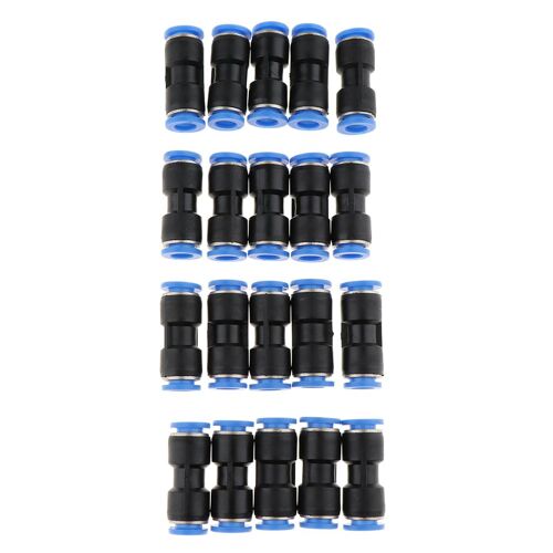 10pcs Raccord Pneumatique en Plastique Enfonçant Tube Approprié 4/6/8/10/12/14/16mm de Tuyau d'Air / Eau 6mm