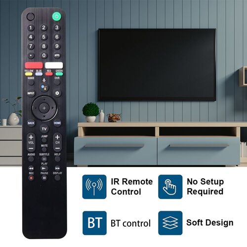 Télécommande de remplacement RMF-TX500U Télécommande vocale TV Remplacement de la télécommande compatible Bluetooth infrarouge pour Sony 4K Ultra HD KD TV