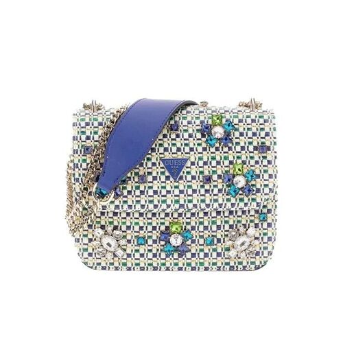 GUESS Sac de soirée beige doré pour femme - Beauvoir Mini Bag Sapphire Multi 298808