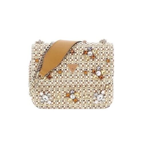 GUESS Sac de soirée marron beige pour femme - Beauvoir Mini Bag Cognac 294563