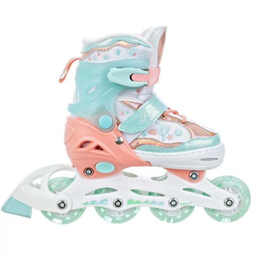 Roller En Ligne Isla Roue Led Du 30 Au 33 Enfant Mixte Taille Ajustable Orange/Menthe Raven