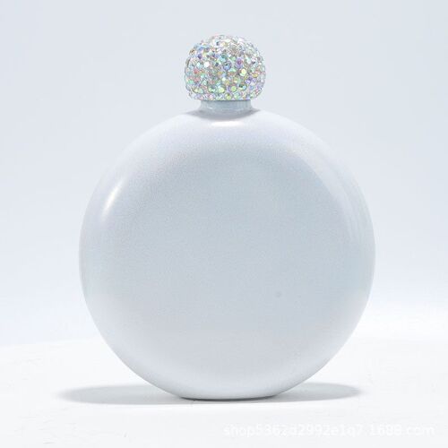 Flasque À Vin En Acier Inoxydable Avec Couvercle En Cristal Pour Femme, D'extraction Français, Carafe À Vin Portable, Bouteille De Boisson Créative, Nouveauté