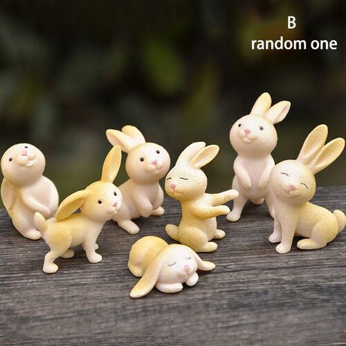 Figurines de micro paysage d'Auckland, lapin en résine, lièvre de jardin nickel é, ornement l'inventaire, mini animal mignon, décoration d'intérieur, 1 pièce