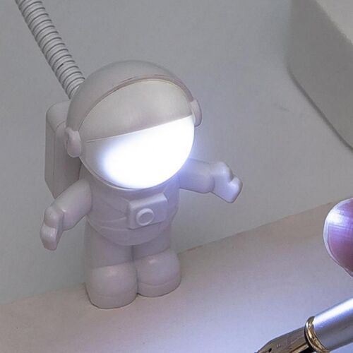 Lampe Usb Portable Flexible Et Créative D'astronaute, Idéale Pour La Chambre À Coucher, Le Bureau Ou Un Ordinateur Portable