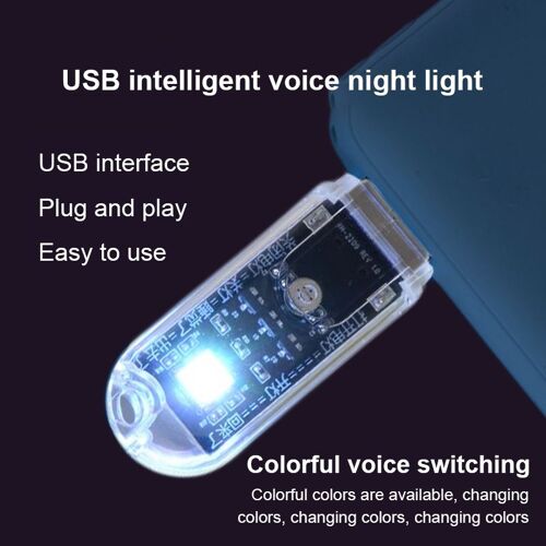 Veilleuse Intelligente Avec Ia Et Commande Vocale, Usb, Couleur, Intelligence Artificielle, Design Créatif, Luminaire Décoratif D'intérieur, Idéal Pour Un Salon