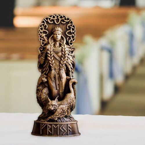 Freyja-Statue De Freya Norse Gods Carimplantés, Autel Heathen Asatru Viking God Goddes Sculpture, Panthéon Scandinave, Ornements En Résine