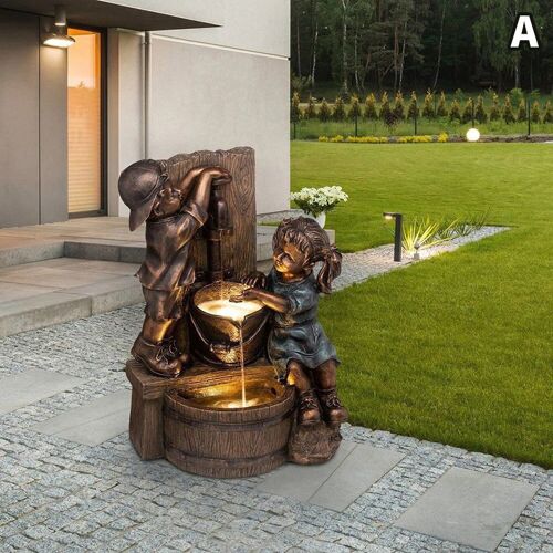 Sculpture de jardin en résine pour garçons et filles, ornements, artisanat, décorations de jardinage, micro-paysage, bonsaï, cadeaux de vacances