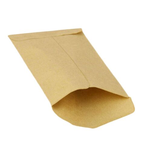 Petit sac cadeau en papier Kraft, 100 pièces/paquet, papier brun de mariage Vintage 6x10cm
