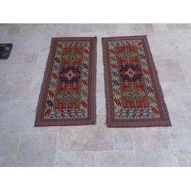 Tapis Afghans Kilim Fait Main (Deux Exemplaires)
