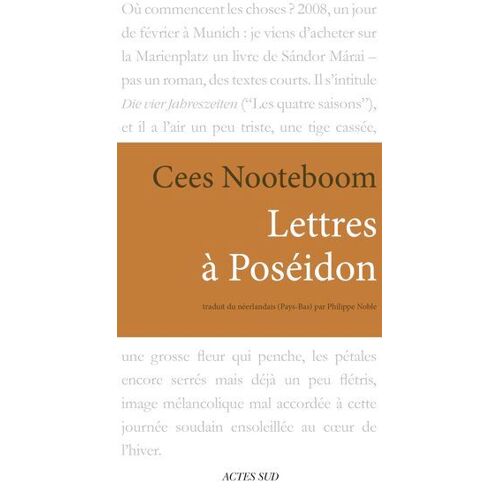 Lettres À Poséidon