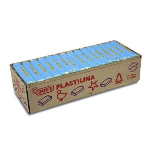 Jovi Boîte De Pâte À Modeler, 15 Plaquettes 350 Gr, Couleur Bleu Clair () - 7212