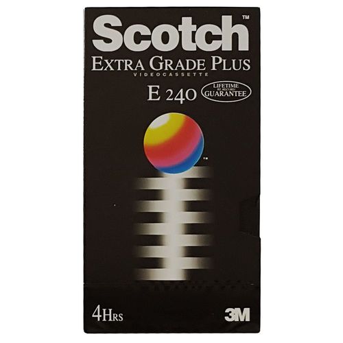 Cassette VHS E240 de marque Scotch (vierge).