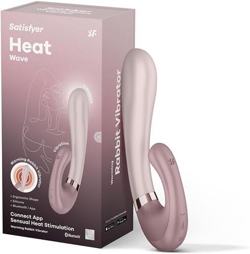 Heat Wave Connect App Vibrateur Rabbit | Sex Toy¿S Femme | Avec Fonction Chaleur & Contrôle Par Application | Stimulation Vibrante | Silicone Médical Sex Toys | Gode Vibro Masseur 20 Cm