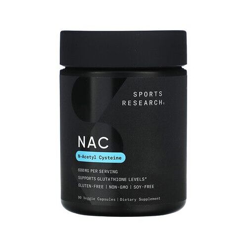 Sports Research Nac, N-Acétylcystéine, 600 Mg, 90 Capsules Végétales 