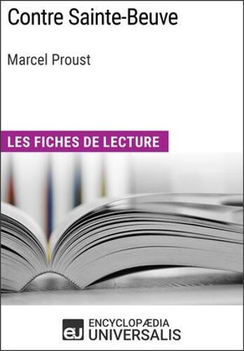 Contre Sainte-Beuve De Marcel Proust