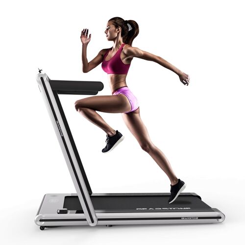 Gearstone Tapis De Course Electrique, Tapis De Marche Pliable, Moteur 1400w, 1-15km/H, Écran Lcd, Bluetooth