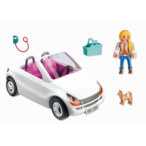 Voiture Cabriolet Playmobil 5585 - Véhicule Avec Base - Occasion, Univers Playmobil, Idéal Pour Jouer