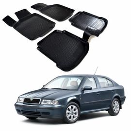 Tapis De Sol 3d - Scoutt - Volkswagen Octavia 1 - Caoutchouc Premium - Noir - Sur Mesure