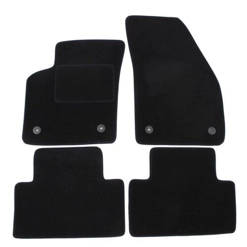 Tapis De Sol - Volvo - C30 - Velours Noir - 4 Pièces - Antidérapant Et Imperméable