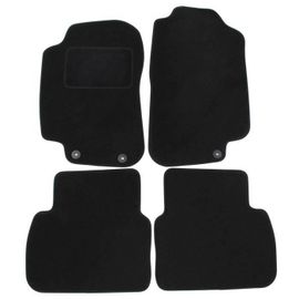 Tapis De Sol Noir Velours Sur Mesure Pour Saab 9-5 1998-2006, Ajustement Précis, Renforcée Dans La Zone De La Pédale