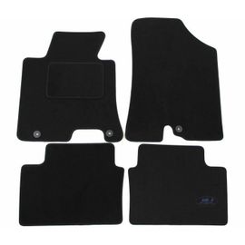 Tapis De Sol Noir Velours - J&j Automotive - Hyundai Corsa D 2006-2014 - Sur Mesure - Antidérapant - Imperméable