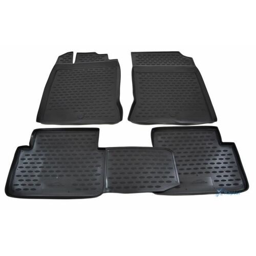 Tapis De Sol En Caoutchouc 3d - J&j Automotive - Renault Laguna 3 - Noir - Sur Mesure - Antidérapant