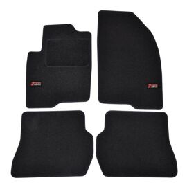 Tapis De Sol - Logo - Mazda 2 - Velours Noir - 4 Pièces - Ajustement Précis