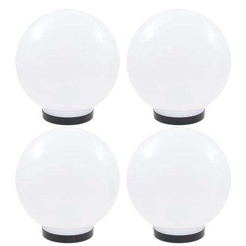 Vidaxl Lampes À Led Sous Forme De Boule 4 Pcs Sphérique 25 Cm Pmma