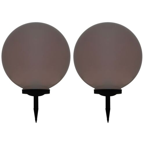 Vidaxl Lampes Solaires Sphériques Led De Jardin 2 Pcs 50 Cm Rvb