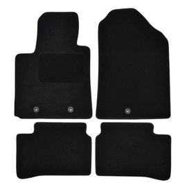 Tapis De Sol Noir Velours Sur Mesure Pour Hyundai I10 2013-2019, 4pcs, Ajustement Précis, Renforcée Dans La Zone De La Pédale