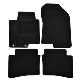 Tapis De Sol Noir Velours Sur Mesure Pour Hyundai I20 Depuis 2019, 4pcs, Ajustement Précis, Renforcée Dans La Zone De La Pédale