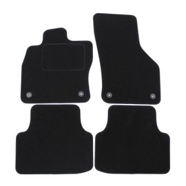 Tapis De Sol Noir Velours Sur Mesure Pour Skoda Octavia 5e Depuis 2013, Ajustement Précis, Renforcée Dans La Zone De La Pédale