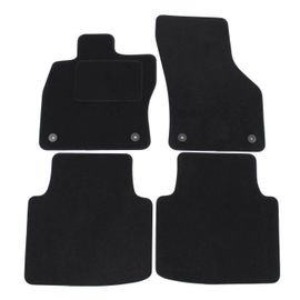 Tapis De Sol Noir Velours Sur Mesure Pour Skoda Superb 3 Depuis 2015, Ajustement Précis, Renforcée Dans La Zone De La Pédale