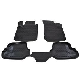 Tapis De Sol En Caoutchouc 3d - J&j Automotive - Skoda Octavia 1996-2003 - Noir - Sur Mesure - Antidérapant