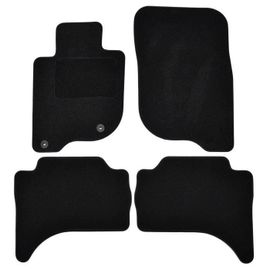 Tapis De Sol Noir Velours Sur Mesure Pour Mitsubishi L200 2015-2019, 4pcs, Ajustement Précis, Renforcée Dans La Zone De La Pédale