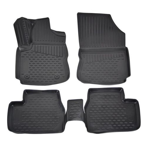 J&j Automotive | Tapis De Sol En Caoutchouc 3d Exclusive Pour Citroën C4 Cactus Depuis 2014