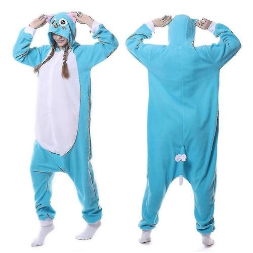 Pyjama D'hiver Pour Femme, Motif Animal, Animé, Fairy Tail, Chat Bleu, Joyeux, Halloween, Noël, Fête, Cosplay, Déguisement-Adulte-M-Femelle