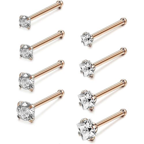 20g Acier Inoxydable, Anneaux De Nez Clous En Forme De L Piercing Body Bijoux