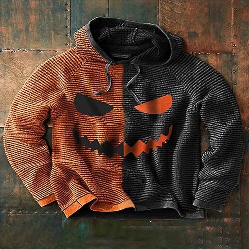 Citrouille Halloween Costume Sweat À Capuche Pullover Sweat À Capuche-Orange-Adulte-Style 1 Xxxxl-Homme