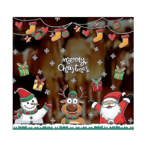 Décor de Noël, Flocon de neige de Noël Window Clings Autocollants, Holiday Cling, Noël Décalcomanies Noël pour les décorations de fête en verre