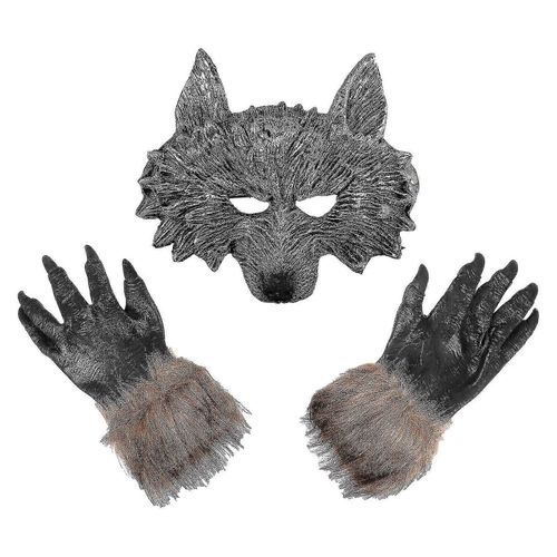 1 Ensemble De Masques De Loup-Garou D'halloween, Gants De Loup-Garou D'halloween, Gants De Loup D'halloween, Gants De Loup D'halloween