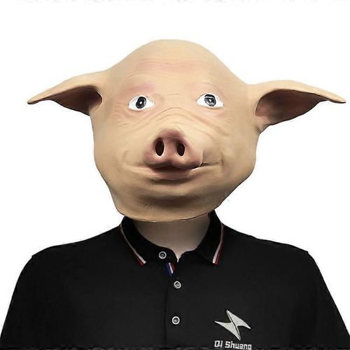 Masque En Latex Animal Pour Déguisement D'halloween, Accessoires De Cosplay, Tête De Cochon, Masque D'horreur Pour Adulte